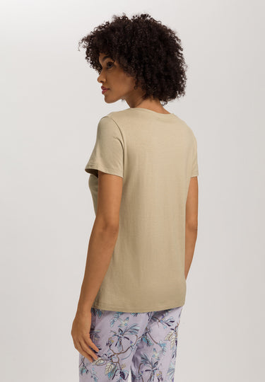 Sleep And Lounge Relaxed V-Neck Top | Lemon Pepper 74842-2810